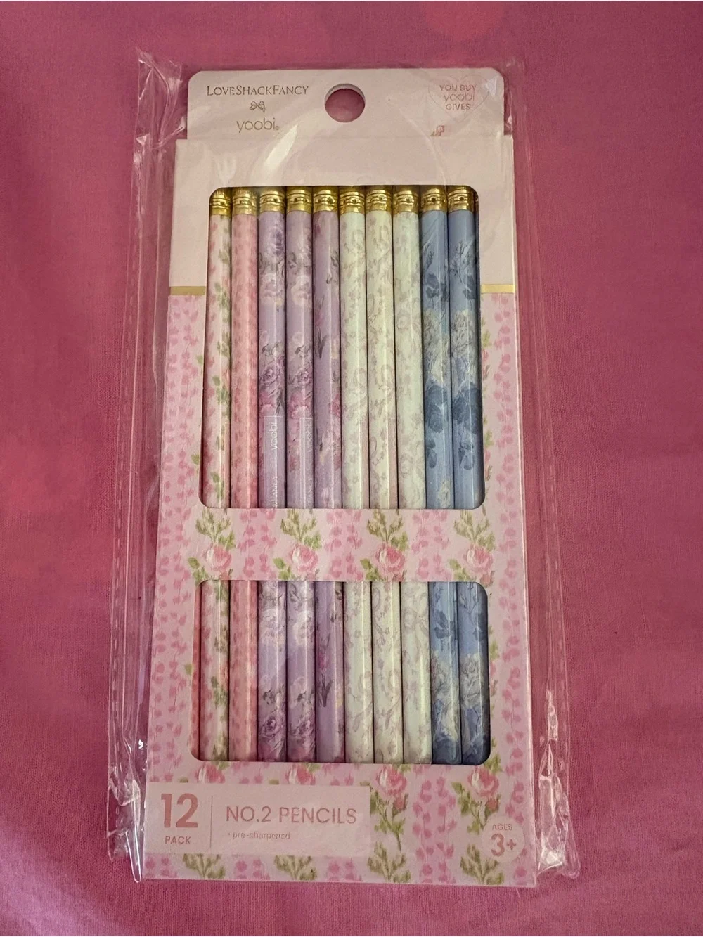 🎀LoveShackFancy │ Yoobi Blooming Heirloom 12 Pack No. 2 Pencils ✏️ 🎀